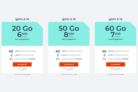 Forfaits 20, 50 et 60 Go de Cdiscount Mobile