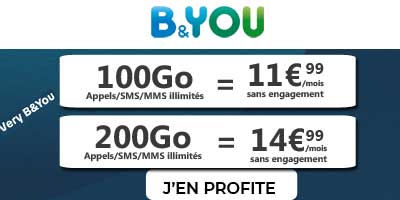 Forfaits 100Go et 200Go Very B&You