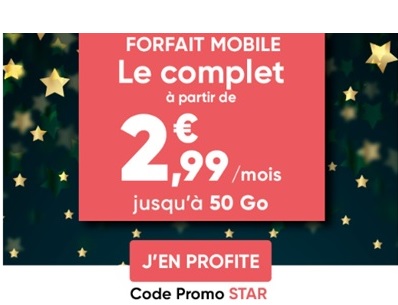 Les derniers instants de la promotion STAR sur le forfait pas cher Prixtel à partir de 2,99 euros par mois