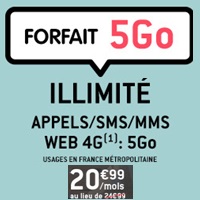 NRJ Mobile : 4€ de remise à vie sur le forfait illimité 5Go ce Week-end !