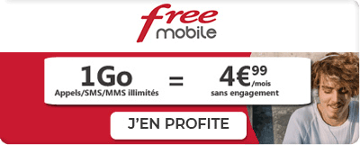 Forfait Free illimité 1Go