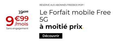 forfait Free data illimitée 9.99 euros
