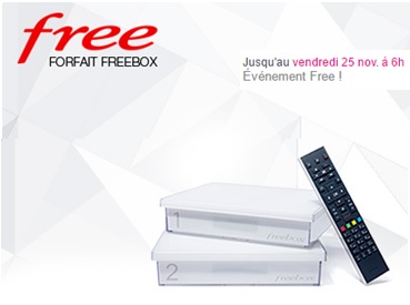 Vente privée Free : l'offre Freebox Crystal à 1.99 euros par mois prolongée jusqu'au 29 Novembre 06h