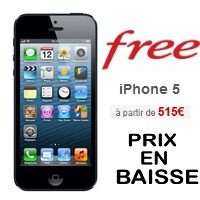 Baisse exceptionnelle du prix de l’iPhone 5 chez Free Mobile !