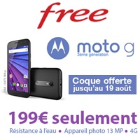 Bon plan Free mobile : Votre coque offerte pour l’achat d’un Motorola Moto G 3ème génération !