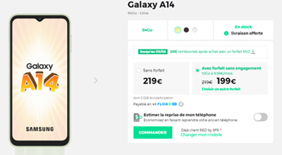 promo Samsung Galaxy A14 RED