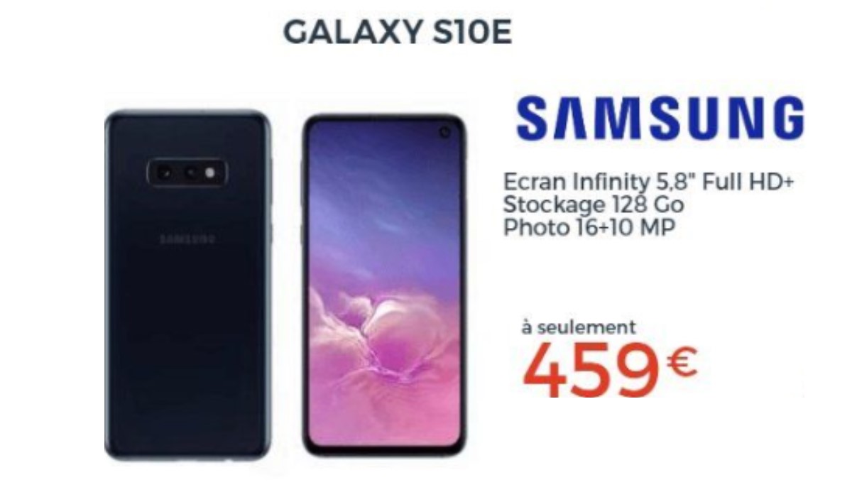 Promo Smartphone : le Samsung Galaxy S10e à seulement 459 euros chez Cdiscount
