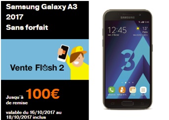 Bonne affaire : le Galaxy A3 2017 à 230 euros sans forfait chez Orange (durée limitée)