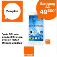 Bon plan du Web : Le Samsung Galaxy A3 en promo avec un forfait Orange !