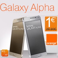 Bon plan du Web : Le Samsung Galaxy Alpha à 1€ chez Orange ! 