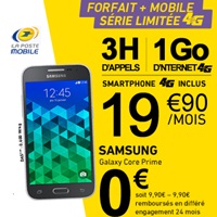 Bon plan : Le Samsung Galaxy Core Prime offert avec un forfait 3H + 1Go chez La Poste Mobile !