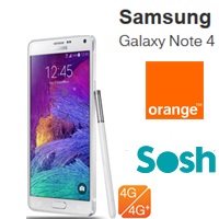 Le Samsung Galaxy Note 4 en pré-commande chez Orange et Sosh !