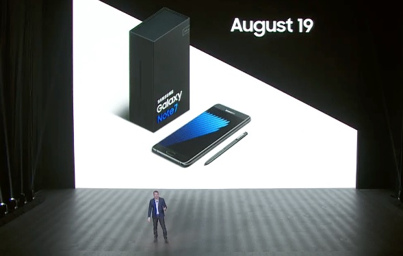 Le Samsung Galaxy Note 7 dispo à partir du 19 août en précommande