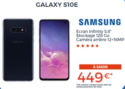 Galaxy S10e à 449? chez Cdiscount