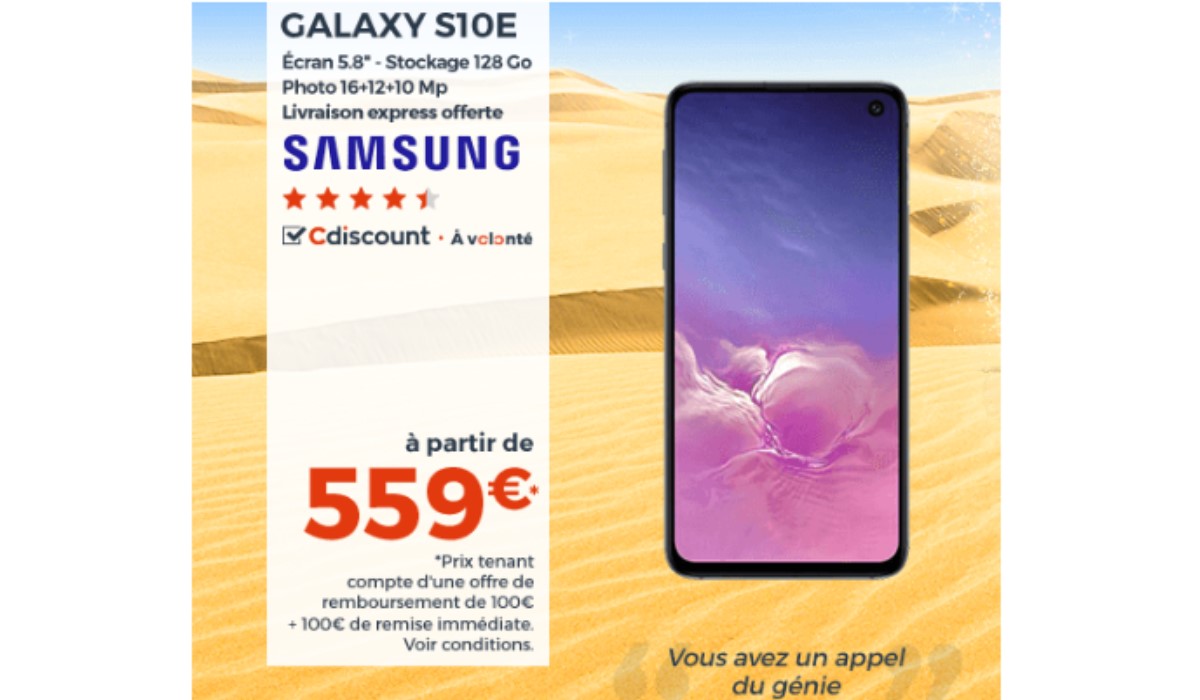 Bon plan du week-end : le Samsung Galaxy S10e à seulement 559 euros chez Cdiscount
