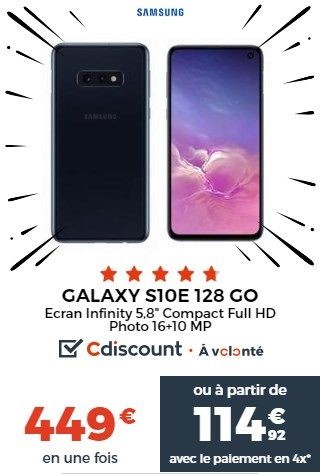 Galaxy S10E promo Cdiscount 