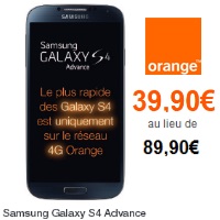 Bon plan Smartphone 4G : Le Samsung Galaxy S4 Advance en promotion chez Orange !