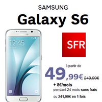 Le Samsung Galaxy S6 à partir de 49.99€ chez SFR avec le paiement en 24 fois sans frais !