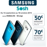 Bon plan SOSH : Jusqu’à 70€ de remise pour l’achat d’un Samsung Galaxy S6 ou S6 Edge !