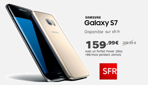 Samsung Galaxy S7 à 159.99 euros à la commande chez SFR, un bon plan à ne pas rater...