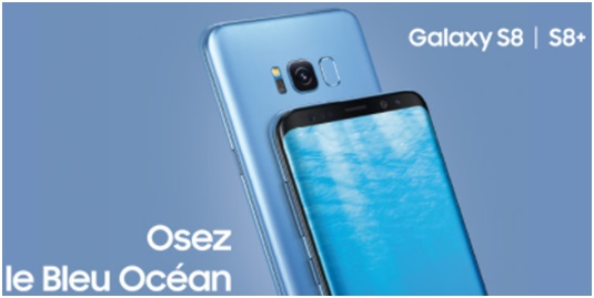 Le Samsung Galaxy S8 Bleu Océan est arrivé chez les opérateurs Orange et SOSH