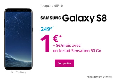 Le Samsung Galaxy S8 en promo chez Bouygues Telecom (jusqu'à 270 euros de réduction)