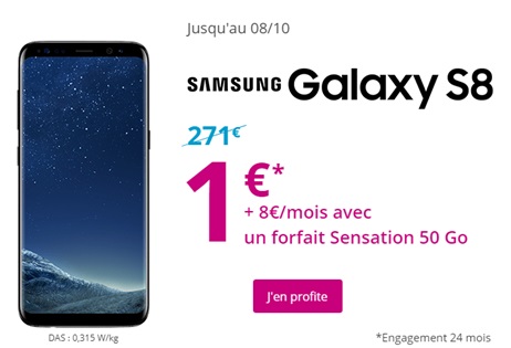 Samsung Galaxy S8 :  jusqu'à 270 euros de remise avec un forfait Bouygues Telecom