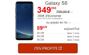 Galaxy S8 promo Cdiscount 