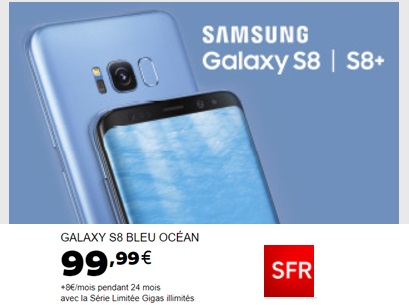 Nouveauté SFR : le Samsung Galaxy S8 débarque en bleu océan