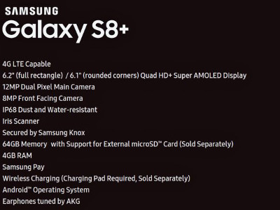Samsung Galaxy S8+ : Sa fiche technique en fuite