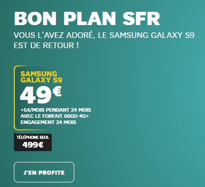 Galaxy S9 vente flash SFR