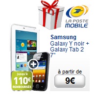 Idée cadeau de noël : Le Samsung Galaxy Y et la Galaxy Tab 2 chez La Poste Mobile