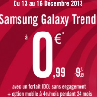 Le  Galaxy Trend à 0.99€ avec un forfait Virgin Mobile à partir de 7.99€ !