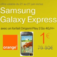 Le Samsung Galaxy Express 4G en promotion chez Orange