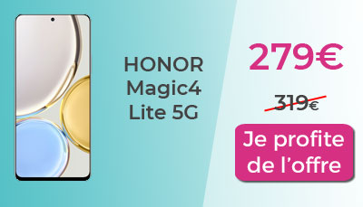 Honor Magic4 Lite 5G red by sfr en promo