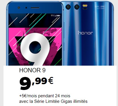 Nouveauté SFR ! Le Honor 9 débarque à partir de 9.99 euros