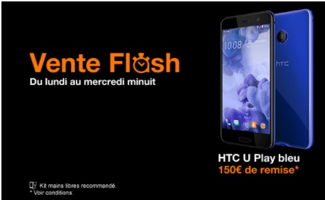 Bon plan : le HTC U Play à moins de 300 euros sans abonnement chez Orange