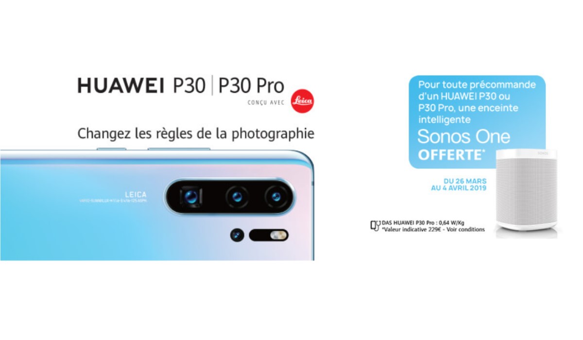 Exclu client SOSH : une remise immédiate de 100 euros pour la précommande d'un Huawei P30 ou P30 Pro