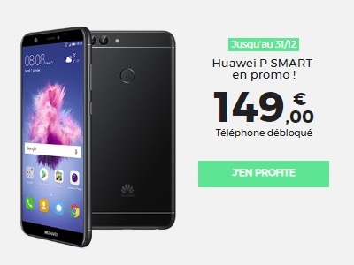 Bon plan RED by SFR : Le Huawei P Smart à 149 euros
