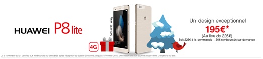 Noël : Le Huawei P8 Lite à 195€ chez Free Mobile !