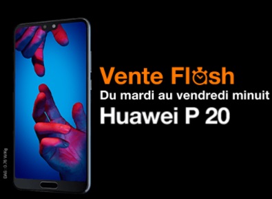 Le Huawei P20 en vente flash chez Orange