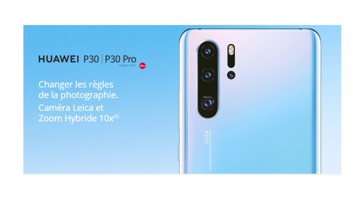 Promo : un bonus reprise de 100 euros sur les Huawei P30 et P30 Pro chez Bouygues Telecom