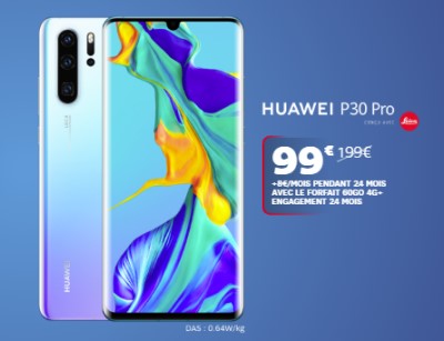 French days SFR promo Huawei P30 Pro