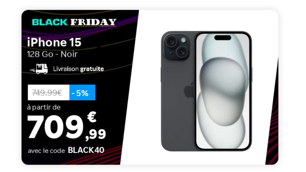 iPhone 15 : cette promo spéciale pour le Black Friday est la plus folle que vous trouverez !
