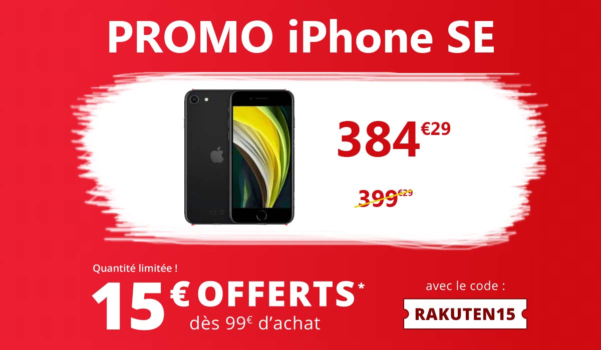 iPhone pas cher chez Rakuten : l'iPhone SE neuf à seulement 384€ !