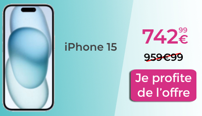 Soldes sur l'iPhone 15 chez Rakuten