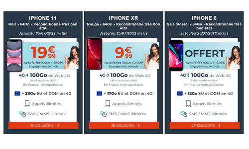 IPhone avec forfait 100 Go cdiscount