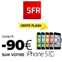 Dernières heures pour profiter de la vente flash sur l’iPhone 5C 8Go chez SFR !
