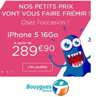 Bon plan Bouygues Telecom : iPhone 5 16Go d’occasion à partir de 289.90€ !