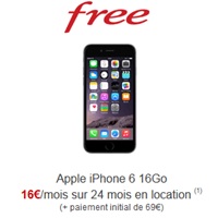 Free Mobile vous propose l'iPhone 6 à 69€ à la commande !